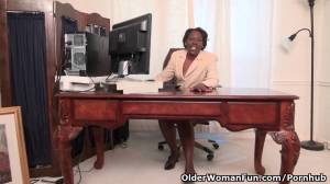 Click to play video Office granny Amanda strips off and plays with her old pussy - mature porn at ThisVid tube