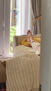 Click to play video Candid granny feet