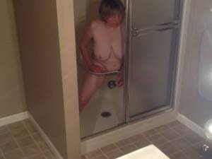 Click to play video Busty Mature Shower Orgasm