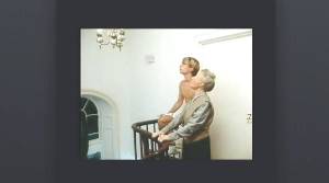 Click to play video Towel drop in front of a granny