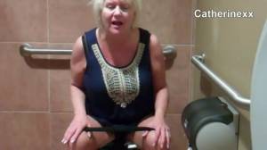 Click to play video Compilation of a delightful granny on the toilet pissing and pooping for us